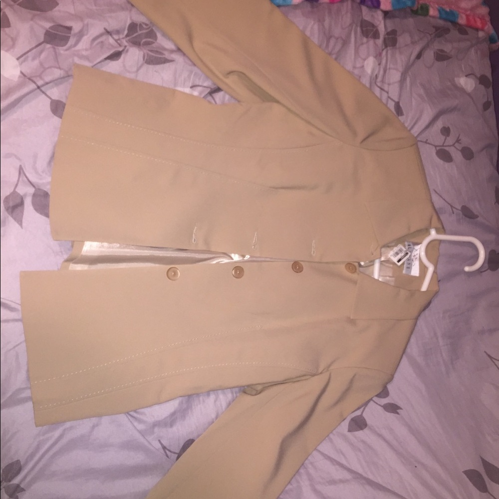 Cream Blazer and Pantsuit